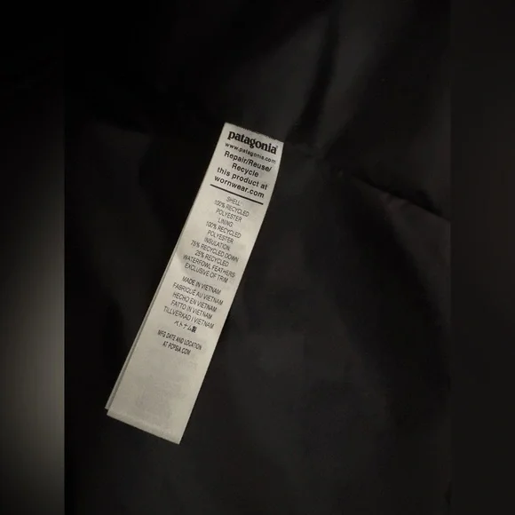 Patagonia Women's Down with it Black Puffer Jacket XXL - Picture 12 of 15